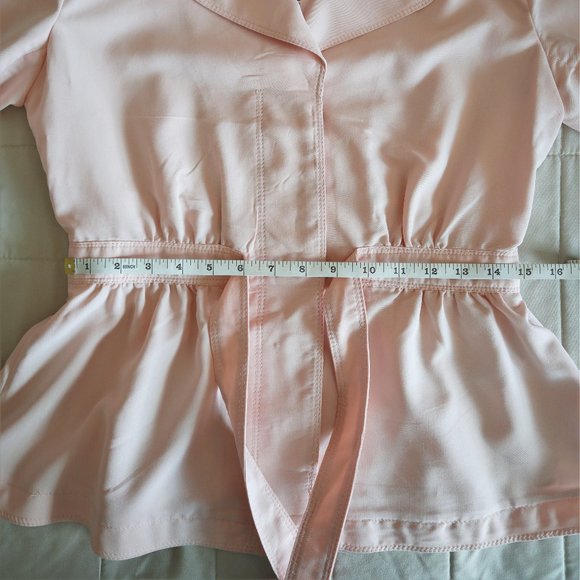 Banana Republic Soft Pink Lightweight Peplum Blazer with Bows NWT - Picture 6 of 10